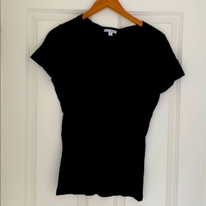 James Perse black relaxed casual v-neck t-shirt